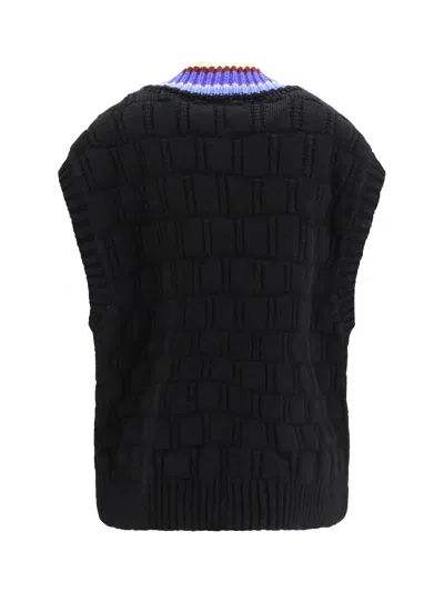 Dries Van Noten Merino Wool & Cashmere Cardigan In Black