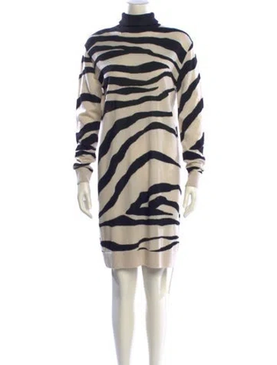 Pre-owned Dries Van Noten Merino Wool Animal Print Sweater