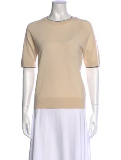 Pre-owned Dries Van Noten Merino Wool Crew Neck Sweater In Neutral