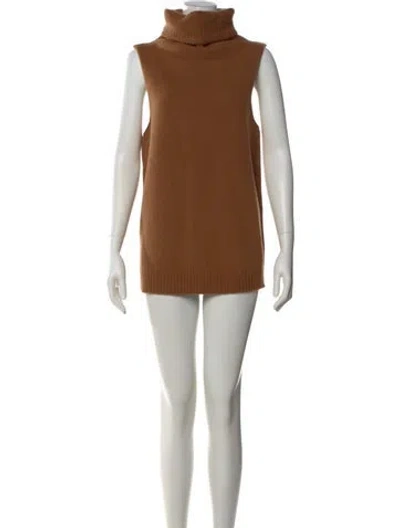 Pre-owned Dries Van Noten Merino Wool Mini Dress In Brown