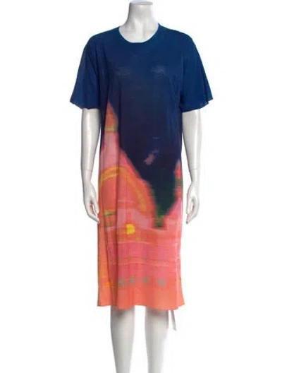 Pre-owned Dries Van Noten Merino Wool Mini Dress In Multi