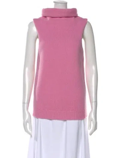 Pre-owned Dries Van Noten Merino Wool Mini Dress In Pink