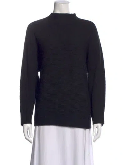 Pre-owned Dries Van Noten Merino Wool Mock Neck Sweater In Black