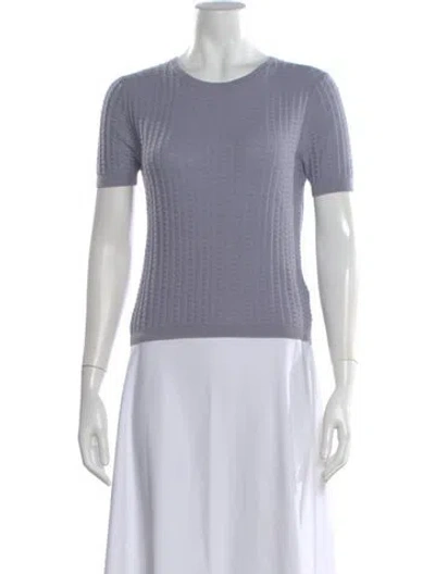 Pre-owned Dries Van Noten Merino Wool Patterned Sweater In Purple