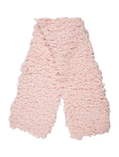 Pre-owned Dries Van Noten Merino Wool Scarf In Pink