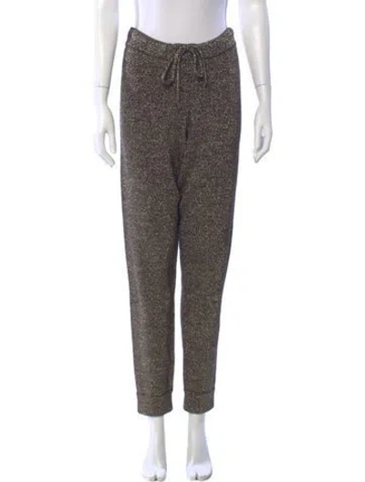 Pre-owned Dries Van Noten Merino Wool Skinny Leg Pants In Multicolor
