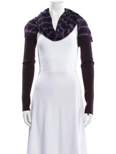 Pre-owned Dries Van Noten Merino Wool Striped Sweater In Purple