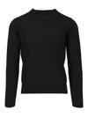Dries Van Noten Merino Wool Sweater Knitwear Black In Black