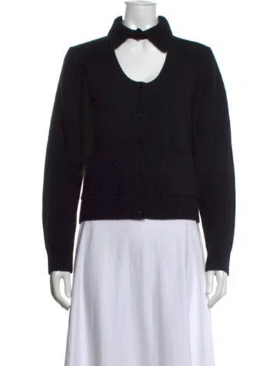 Pre-owned Dries Van Noten Merino Wool Sweater In Black