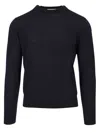 Dries Van Noten Merino Wool Sweater Knitwear Black In Black