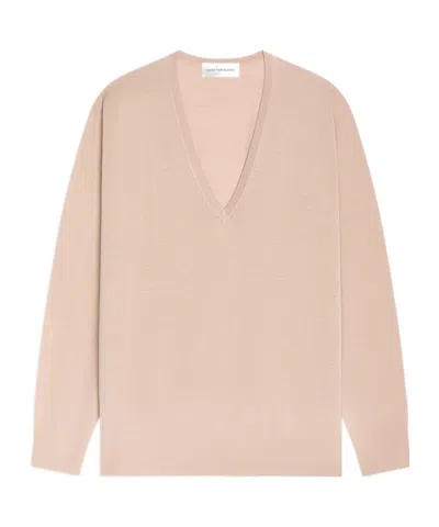Dries Van Noten Merino Wool Sweater In Pink