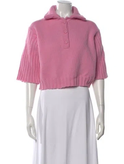 Pre-owned Dries Van Noten Merino Wool Sweater In Pink