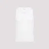 Dries Van Noten White Ribbed Tank Top In White