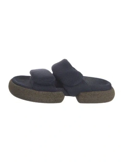Pre-owned Dries Van Noten Mesh Slides In Blue