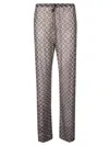Dries Van Noten Mesh Trousers With Glitter Accents In Multi