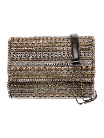 Pre-owned Dries Van Noten Metal Minaudière In Gold