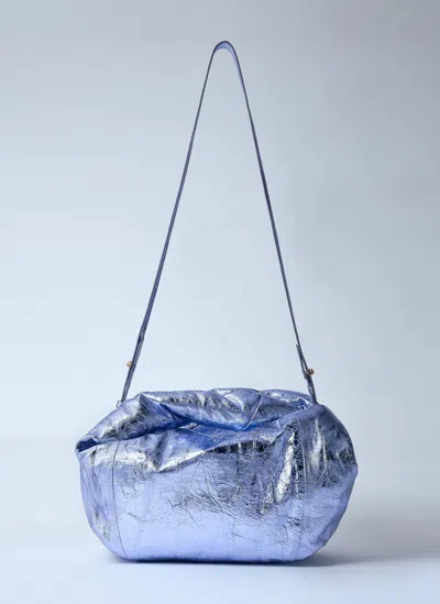 Dries Van Noten Metalic Twist Handbag In Purple