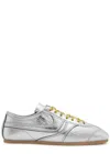 Dries Van Noten Silver Leather Sneakers In 952 Silver