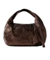 Shop Dries Van Noten Metallic Pleated Shoulder Bag In Black
