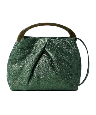 Dries Van Noten Top Handle Shoulder Bag In Green
