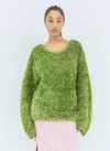 Dries Van Noten Uto  Metallic Fabric Pul In Green
