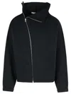 Dries Van Noten Metro Asymmetric Zip Cardigan In Black