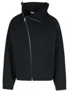 Dries Van Noten Metro Asymmetric Zip Cardigan In Black