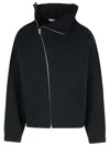 Dries Van Noten Metro Asymmetric Zip Cardigan In Black
