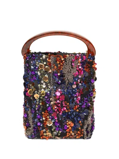 Dries Van Noten Micro Embellished Tote Bag In Black