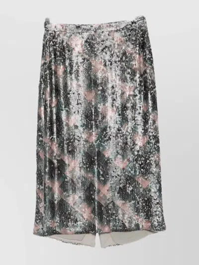DRIES VAN NOTEN MID-LENGTH SKIRT SEQUIN DETAIL