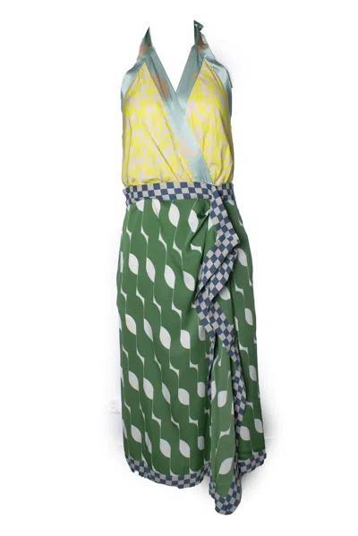 Dries Van Noten , Midi Halter Dress With Print In Multi