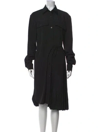 Pre-owned Dries Van Noten Midi Length Dress In Black