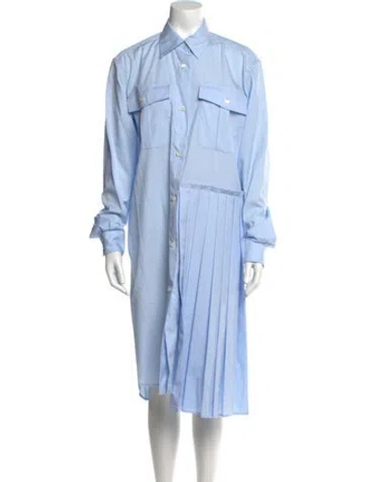 Pre-owned Dries Van Noten Midi Length Dress In Blue