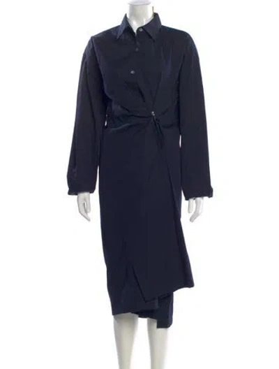 Pre-owned Dries Van Noten Midi Length Dress In Blue