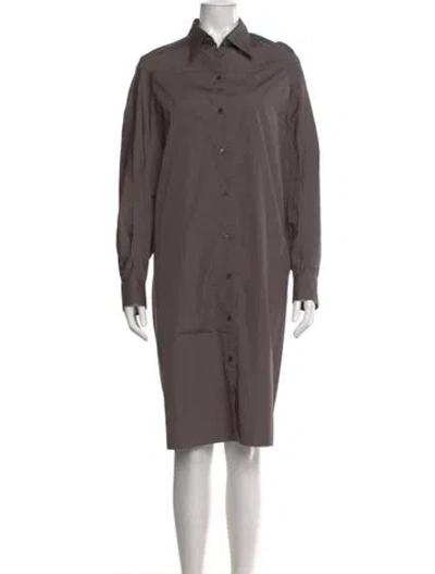 Pre-owned Dries Van Noten Midi Length Dress In Gray