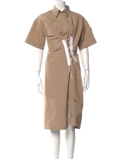 Pre-owned Dries Van Noten Midi Length Dress In Neutral