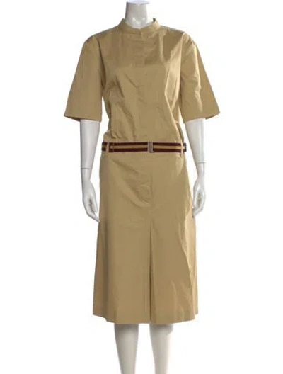 Pre-owned Dries Van Noten Midi Length Dress In Neutral