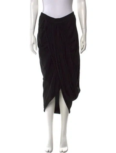 Pre-owned Dries Van Noten Midi Length Skirt In Black