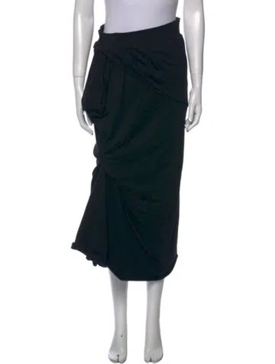 Pre-owned Dries Van Noten Midi Length Skirt In Black