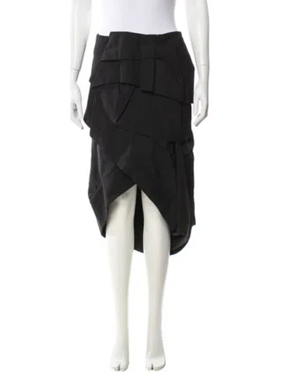 Pre-owned Dries Van Noten Midi Length Skirt In Black