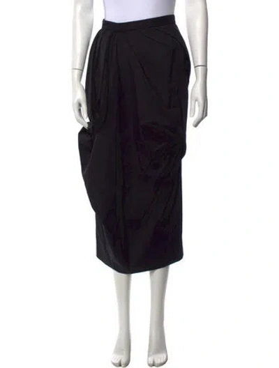 Pre-owned Dries Van Noten Midi Length Skirt In Black