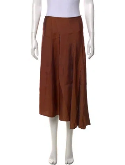 Pre-owned Dries Van Noten Midi Length Skirt In Brown