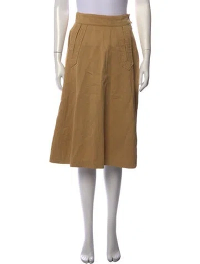 Pre-owned Dries Van Noten Midi Length Skirt In Brown