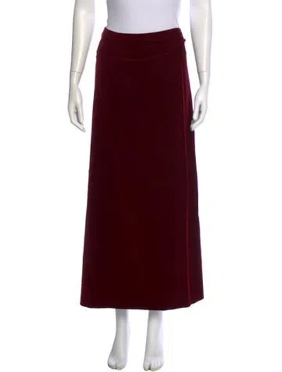 Pre-owned Dries Van Noten Midi Length Skirt In Burgundy