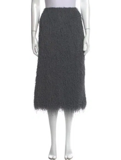Pre-owned Dries Van Noten Midi Length Skirt In Gray