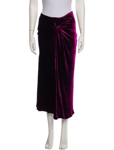 Pre-owned Dries Van Noten Midi Length Skirt In Purple