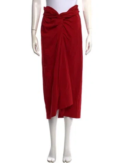 Pre-owned Dries Van Noten Midi Length Skirt In Red
