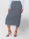 Dries Van Noten Sokna Lightweight Fringed Midi Skirt Clothing In Gray