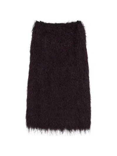 Dries Van Noten Midi Skirt In Purple