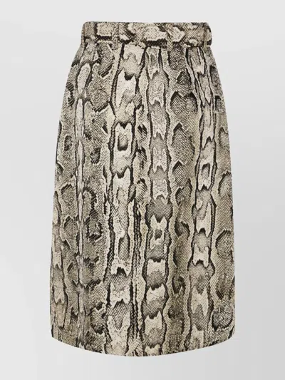 DRIES VAN NOTEN MIDI SKIRT WITH BELTED WAIST AND SLIT